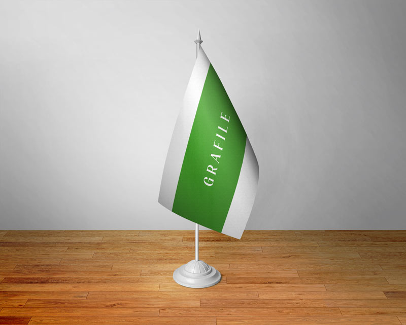 موکاپ پرچم رومیزی
